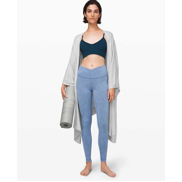 (2) $118 Lululemon Always On High-Rise Tight 28" Sky Wash Print Tempest Blue - Picture 2 of 6